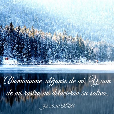 Picture 03 - Job 30:10 RVA - Abomínanme, aléjanse de mí, Y aun de mi rostro - Bible Verse Picture