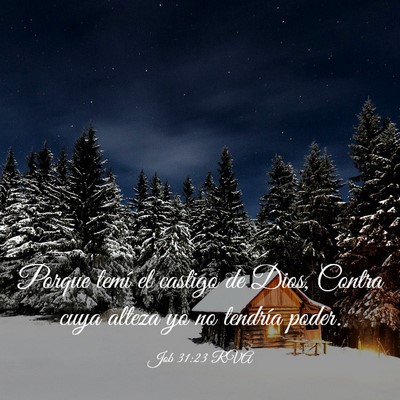 Picture 03 - Job 31:23 RVA - Porque temí el castigo de Dios, Contra cuya - Bible Verse Picture