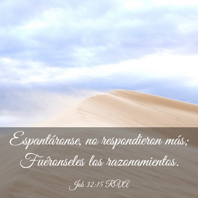 Picture 03 - Job 32:15 RVA - Espantáronse, no respondieron más; Fuéronseles - Bible Verse Picture