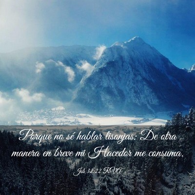 Picture 03 - Job 32:22 RVA - Porque no sé hablar lisonjas: De otra manera en - Bible Verse Picture