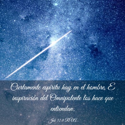 Picture 03 - Job 32:8 RVA - Ciertamente espíritu hay en el hombre, E - Bible Verse Picture