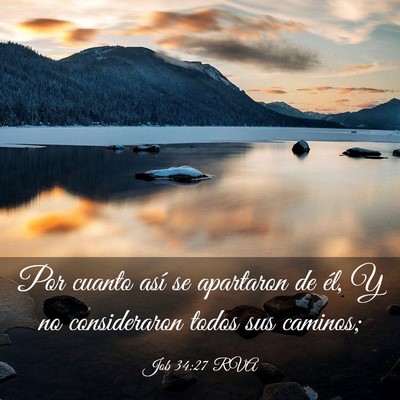 Picture 03 - Job 34:27 RVA - Por cuanto así se apartaron de él, Y no - Bible Verse Picture