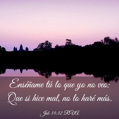 Picture 03 - Job 34:32 RVA - Enséñame tú lo que yo no veo: Que si hice mal, - Bible Verse Picture
