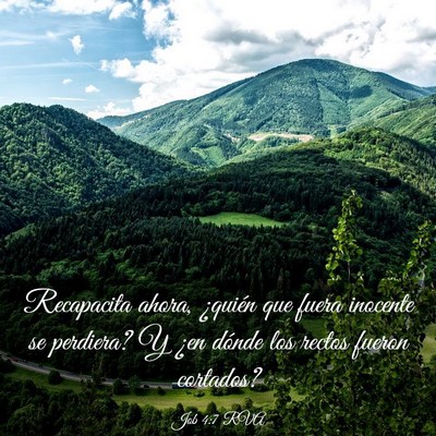 Picture 03 - Job 4:7 RVA - Recapacita ahora, ¿quién que fuera inocente se - Bible Verse Picture