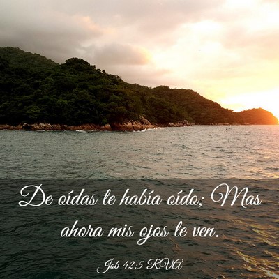Picture 03 - Job 42:5 RVA - De oídas te había oído; Mas ahora mis ojos te - Bible Verse Picture