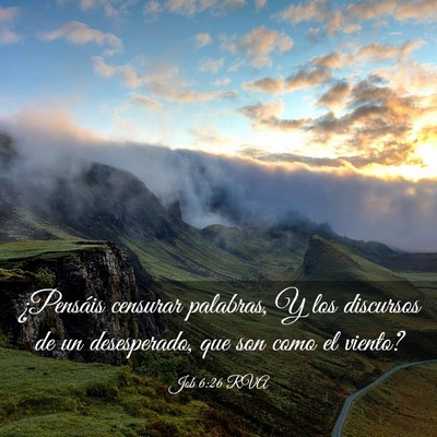 Picture 03 - Job 6:26 RVA - ¿Pensáis censurar palabras, Y los discursos de - Bible Verse Picture