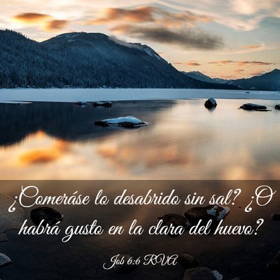 Picture 03 - Job 6:6 RVA - ¿Comeráse lo desabrido sin sal? ¿O habrá - Bible Verse Picture