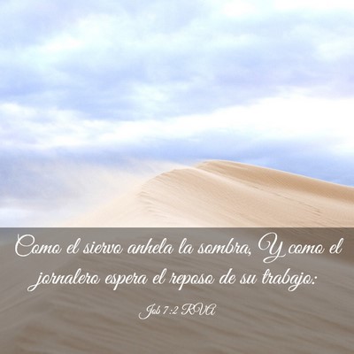 Picture 03 - Job 7:2 RVA - Como el siervo anhela la sombra, Y como el - Bible Verse Picture