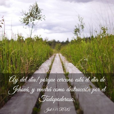 Picture 03 - Joel 1:15 RVA - Ay del día! porque cercano está el día de - Bible Verse Picture