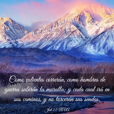 Picture 03 - Joel 2:7 RVA - Como valientes correrán, como hombres de guerra - Bible Verse Picture