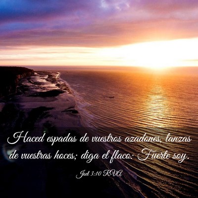 Picture 03 - Joel 3:10 RVA - Haced espadas de vuestros azadones, lanzas de - Bible Verse Picture