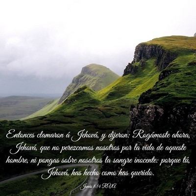 Picture 03 - Jonás 1:14 RVA - Entonces clamaron á Jehová, y dijeron: - Bible Verse Picture