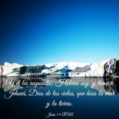 Picture 03 - Jonás 1:9 RVA - Y él les respondió: Hebreo soy, y temo á - Bible Verse Picture
