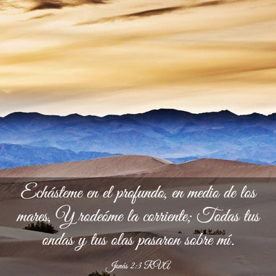 Picture 03 - Jonás 2:3 RVA - Echásteme en el profundo, en medio de los mares, - Bible Verse Picture