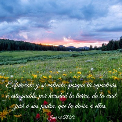 Picture 03 - Josué 1:6 RVA - Esfuérzate y sé valiente: porque tú - Bible Verse Picture