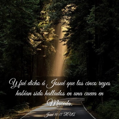 Picture 03 - Josué 10:17 RVA - Y fué dicho á Josué que los cinco reyes - Bible Verse Picture