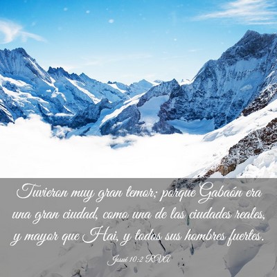 Picture 03 - Josué 10:2 RVA - Tuvieron muy gran temor; porque Gabaón era una - Bible Verse Picture