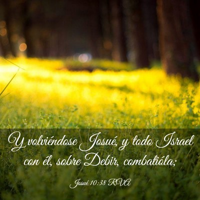 Picture 03 - Josué 10:38 RVA - Y volviéndose Josué, y todo Israel con él, - Bible Verse Picture