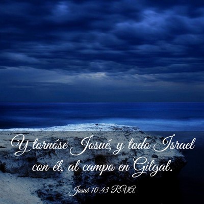 Picture 03 - Josué 10:43 RVA - Y tornóse Josué, y todo Israel con él, al - Bible Verse Picture