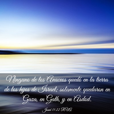 Picture 03 - Josué 11:22 RVA - Ninguno de los Anaceos quedó en la tierra de los - Bible Verse Picture