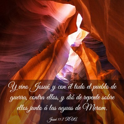Picture 03 - Josué 11:7 RVA - Y vino Josué, y con él todo el pueblo de - Bible Verse Picture