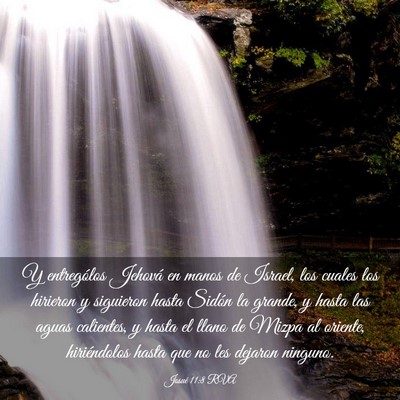 Picture 03 - Josué 11:8 RVA - Y entrególos Jehová en manos de Israel, los - Bible Verse Picture