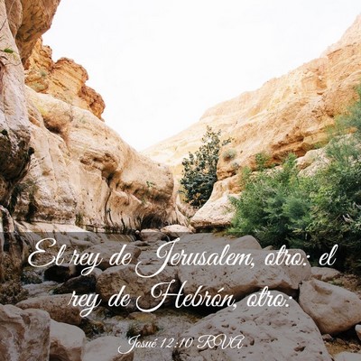 Picture 03 - Josué 12:10 RVA - El rey de Jerusalem, otro: el rey de Hebrón, - Bible Verse Picture