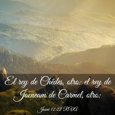 Picture 03 - Josué 12:22 RVA - El rey de Chêdes, otro: el rey de Jocneam de - Bible Verse Picture