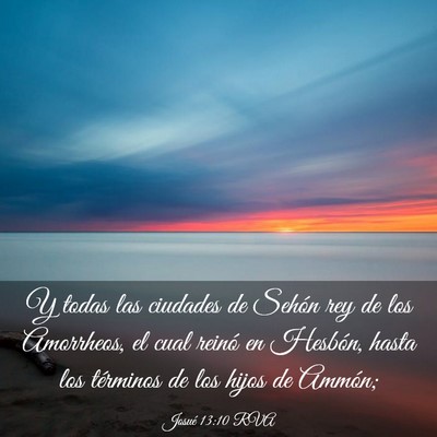 Picture 03 - Josué 13:10 RVA - Y todas las ciudades de Sehón rey de los - Bible Verse Picture