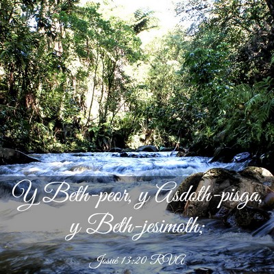 Picture 03 - Josué 13:20 RVA - Y Beth-peor, y Asdoth-pisga, y - Bible Verse Picture