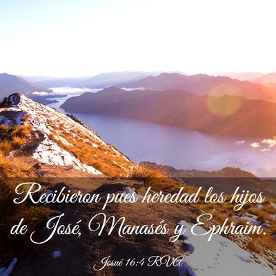 Picture 03 - Josué 16:4 RVA - Recibieron pues heredad los hijos de José, - Bible Verse Picture