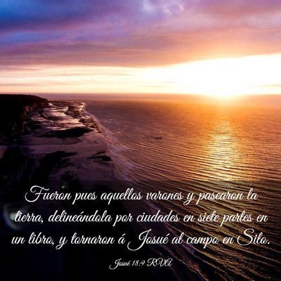 Picture 03 - Josué 18:9 RVA - Fueron pues aquellos varones y pasearon la - Bible Verse Picture