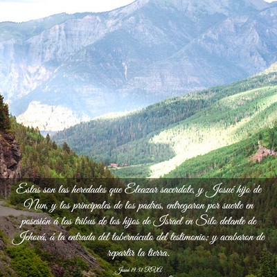 Picture 03 - Josué 19:51 RVA - Estas son las heredades que Eleazar sacerdote, y - Bible Verse Picture