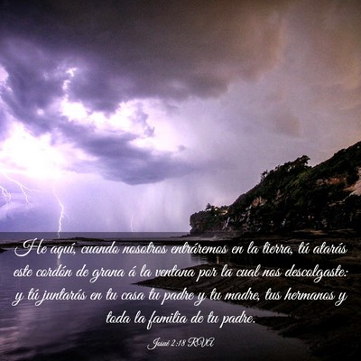 Picture 03 - Josué 2:18 RVA - He aquí, cuando nosotros entráremos en la - Bible Verse Picture