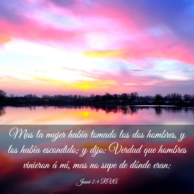 Picture 03 - Josué 2:4 RVA - Mas la mujer había tomado los dos hombres, y los - Bible Verse Picture