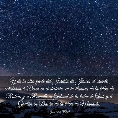 Picture 03 - Josué 20:8 RVA - Y de la otra parte del Jordán de Jericó, al - Bible Verse Picture
