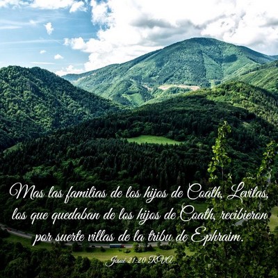 Picture 03 - Josué 21:20 RVA - Mas las familias de los hijos de Coath, Levitas, - Bible Verse Picture