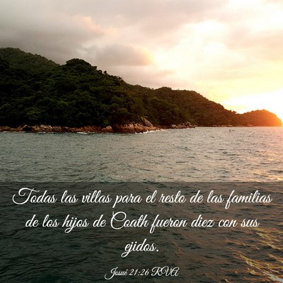 Picture 03 - Josué 21:26 RVA - Todas las villas para el resto de las familias de - Bible Verse Picture