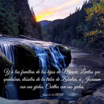 Picture 03 - Josué 21:34 RVA - Y á las familias de los hijos de Merari, Levitas - Bible Verse Picture