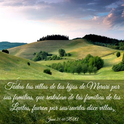 Picture 03 - Josué 21:40 RVA - Todas las villas de los hijos de Merari por sus - Bible Verse Picture