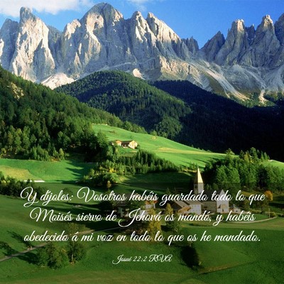 Picture 03 - Josué 22:2 RVA - Y díjoles: Vosotros habéis guardado todo lo que - Bible Verse Picture