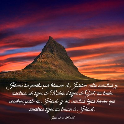 Picture 03 - Josué 22:25 RVA - Jehová ha puesto por término el Jordán entre - Bible Verse Picture