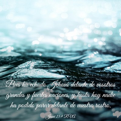 Picture 03 - Josué 23:9 RVA - Pues ha echado Jehová delante de vosotros - Bible Verse Picture