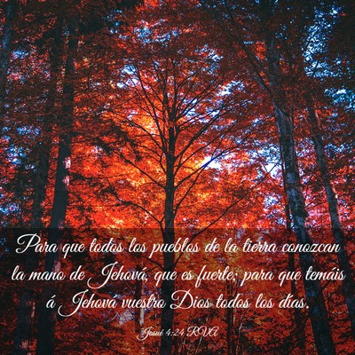 Picture 03 - Josué 4:24 RVA - Para que todos los pueblos de la tierra conozcan - Bible Verse Picture