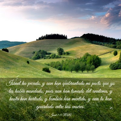 Picture 03 - Josué 7:11 RVA - Israel ha pecado, y aun han quebrantado mi pacto - Bible Verse Picture