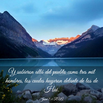 Picture 03 - Josué 7:4 RVA - Y subieron allá del pueblo como tres mil - Bible Verse Picture