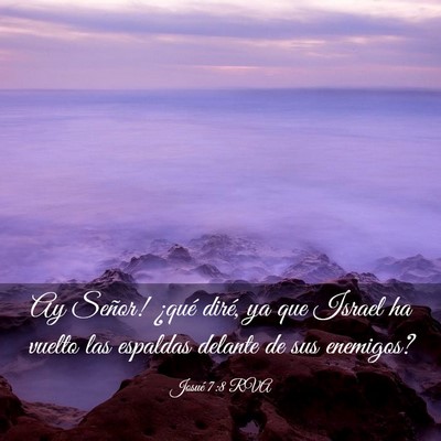Picture 03 - Josué 7:8 RVA - Ay Señor! ¿qué diré, ya que Israel ha vuelto - Bible Verse Picture
