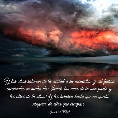 Picture 03 - Josué 8:22 RVA - Y los otros salieron de la ciudad á su - Bible Verse Picture