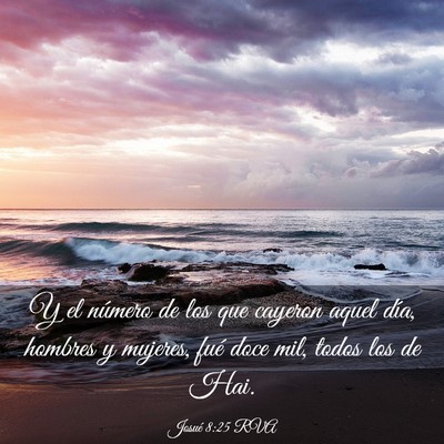 Picture 03 - Josué 8:25 RVA - Y el número de los que cayeron aquel día, - Bible Verse Picture