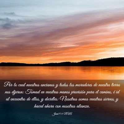 Picture 03 - Josué 9:11 RVA - Por lo cual nuestros ancianos y todos los - Bible Verse Picture